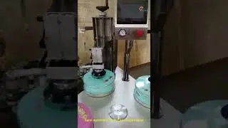 Manual turntable metal container taping around sealing machine, biscuit tin box tape sealer