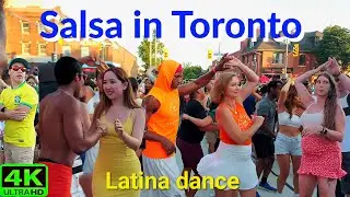 【4K】TORONTO SALSA DANCE | SALSA ON ST CLAIR | TORONTO WALK