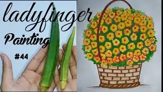 Ladyfinger Painting  / How to draw lady finger painting easy  /  Lady Finger /  #44