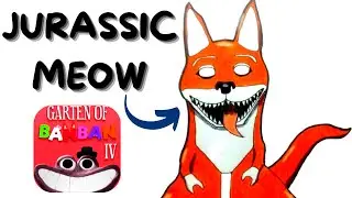 Cómo DIBUJAR a🦊KITTYSAURUS🦖 del CAPITULO 4 de GARTEN of BANBAN / How to DRAW JURASSIC MEOW