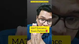 MAT Entrance Exam Pattern 2023 | MAT MBA Entrance | By Sunil Adhikari #shorts #shortsvideo