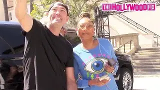 Mel B From 'Spice Girls', Simon Cowell & Howie Mandel Greet Fans While Arriving At AGT Taping In LA