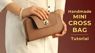 🔴pdf PATTERN + How to make a handmade leather zipper bag | Tutorial | part 1