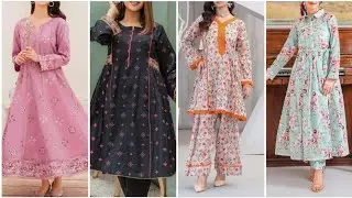 New Same Printed Frock Design for Winter/ Full Printed Dress Designs/All Over Frock Designing Ideas
