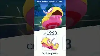 1,1 хп Шайни Дюданспарс против Грюнта в Pokemon GO
