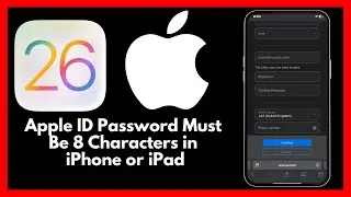 Your password must be at least 8 characters Apple ID | Easy Fix iPhone