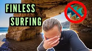 FINLESS surfing on a BEGINNER board - FUN OR PAIN?