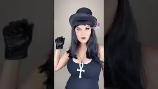 Cosplay transformation into Death from The Sandman