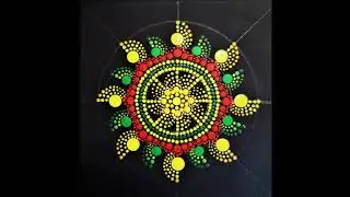 Sunrise - Dot Mandala Painting by Sea Belle Mandalas