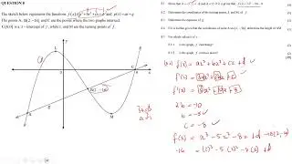 Grade 12 | Cubic function question.