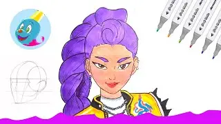 &iquest;C&oacute;mo dibujar a Rumi de Kpop Demon Hunters? | Tutorial | Loomis | Arte Infantil