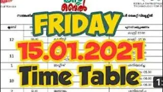 Friday Timetable victers
