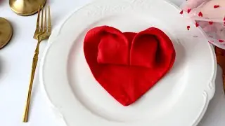 How to Fold a Napkin into a Heart ❤️ Easy Romantic Table Setting