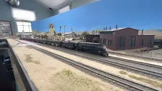 SP Peninsula commute train pulled by deskirted GS-5 with shapeways 72&ndash;IC-1 suburban commute cars