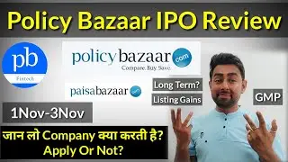 Policy Bazaar IPO Review | Jayesh Khatri