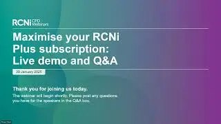 Maximise your RCNi Plus subscription - Demo and Q&A