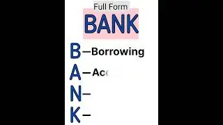 Bank🔥 Full Form| Full Form of Bank#bank #fullform #fullformname #shorts