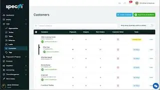 How to create new customers or import from QuickBooks in Specifi CRM