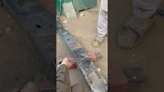 Rivet Removal From Truck Frame #frame #rivet #mechanic #technology
