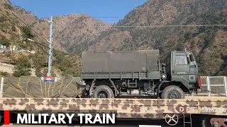 Special Military Train Ferries Tanks, Artillery Guns To Kashmir