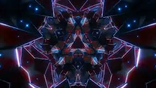 Kaleidoscope triangle technology sense LED background VJ video