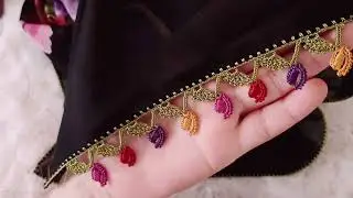 2386 - Küçük çiçekli tığ oyası modeli