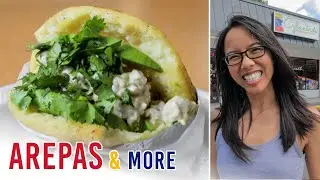 VENEZUELAN food | empanada, tequeno & arepa