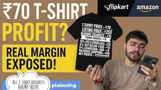 ₹70 Ki T-Shirt Mein ₹60 Profit ? Amazon Seller Truth All expenses | T-Shirt Business Reality
