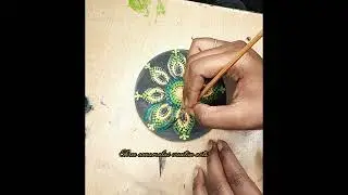 Green 💚 theme || Mini Circle frame dot Mandala Art 🎨@shree annamalai creative arts