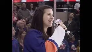 Amanda Kaletsky; Oh Canada and Star Spangled Banner at Nassau Coliseum