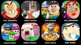 ROBLOX:ESCAPE EVIL GRANDPA! (OBBY),GREAT SCHOOL BREAKOUT! (FIRST PERSON OBBY),EPIC SCHOOL...#roblox