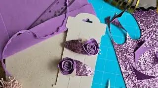 HOW TO MAKE GLITTER SNAP CLIPS USING LEATHERETTE FABRIC #snapclip #hairaccessories #leathercraft