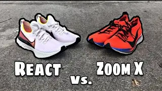 Пена Zoom X против пены Nike React