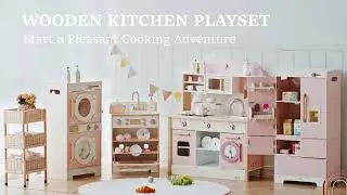 Robud Wooden Kids Kitchen PlaySet Series -Pink