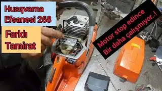 Husqvarna 268 Efsane Motorlu Testere Bakım Onarım / Motor Isınınca Stop ediyor Çalışmıyor