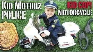 Kids Motorz Police Motorcycle! Kid Cop and Robbers! | Crazy8Family