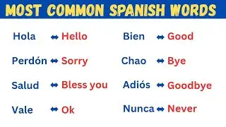 Most Common Spanish Word for Daily Life | Learn Spanish language for beginners 