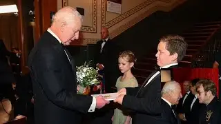 Charles Laughs with Elton John & Amanda Holden at Royal Variety Solo Night!