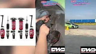 Install and test DWD DDR+ version racing coilover for VW Scirocco 2008-2017