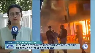 Fire destroys businesses in downtown Pocrane.