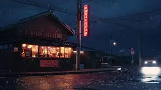 Late Night Japanese Lofi 🌧️ Rain Ambience for Deep Study Motivation