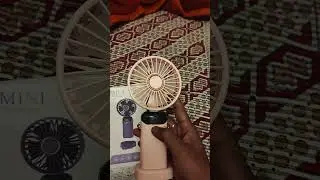 mini handheld fan, type C chargeable, multi speed fan, display, travel gadget