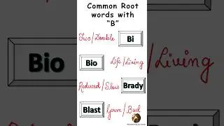 Common Root Words with 'B' in Biology #biology #education #science #shorts #shortvideo #viral