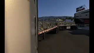 Quick reverse b-double trailer park in ATS (American Truck Simulator)