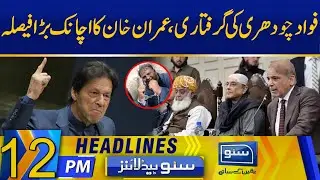 Imran Khan Angry on Fawad ch Arrest | News Headlines | 12pm | 25 Jan 2023 | SUNO TV