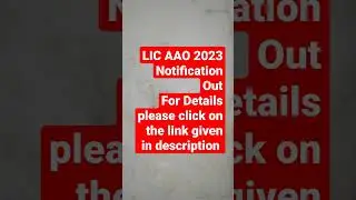 please click on the link in description LIC 2023 Notification Out
