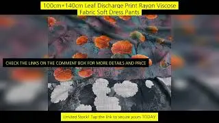 100Cm*140Cm Leaf Discharge Print Rayon Viscose Fabric Soft Dress Pants