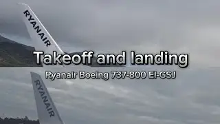 Takeoff from Ponta Delgada and landing in Porto onboard EI-GSJ, a Ryanair Boeing 737-800! 07/2023