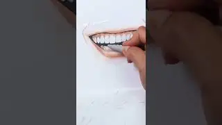 Full tutorial on how to draw smiling lips with teeth on my page! #drawing #drawingtutorial #art