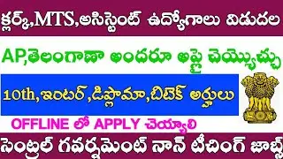 Clerk,MTS,Assistant Jobs Notification 2020||Central Govt Jobs Notification 2020|10th,Inter,Jobs